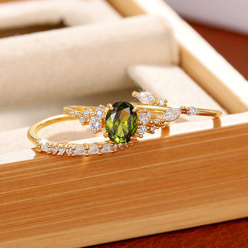 Flower Pattern Copper Simple Style Classic Style Inlay Flower Zircon Rings