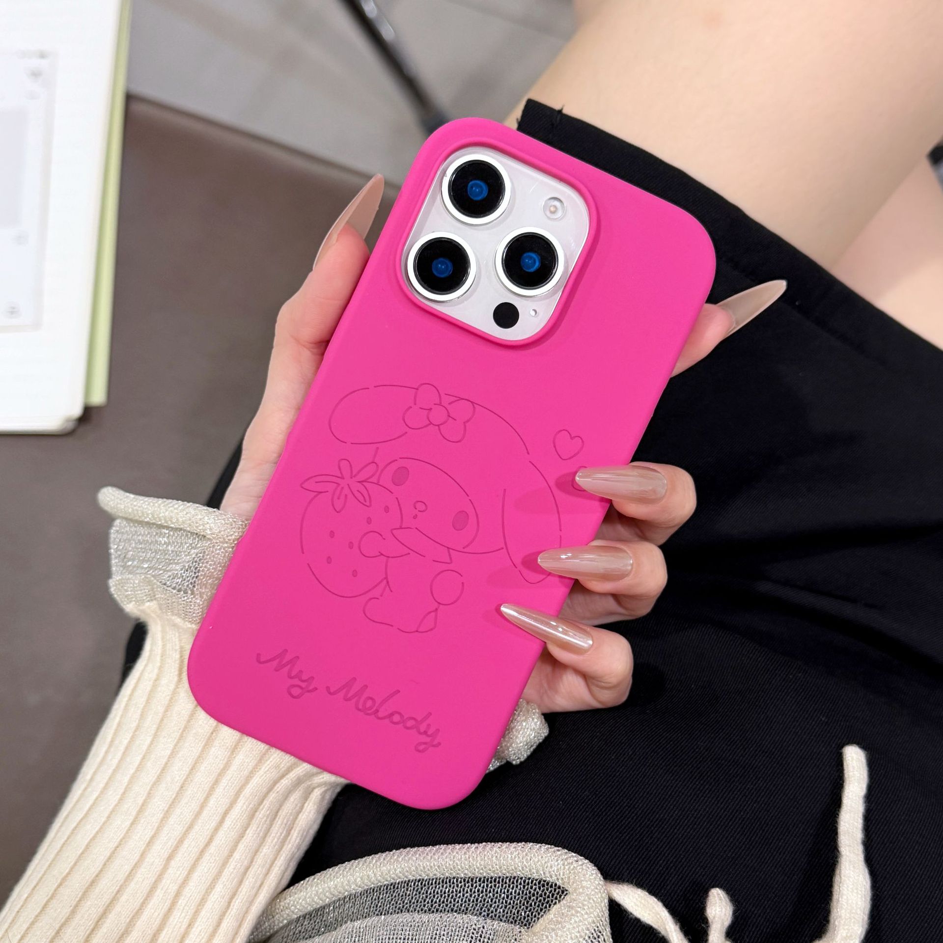 Funda de silicona anticaída con gráfico líquido Melody para Apple iPhone 17 Pro Max, funda de silicona anticaída para Apple 17