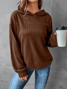 T 51271 Women's Hood Knit Sweater Ůʿᘿ��� �羳�W��