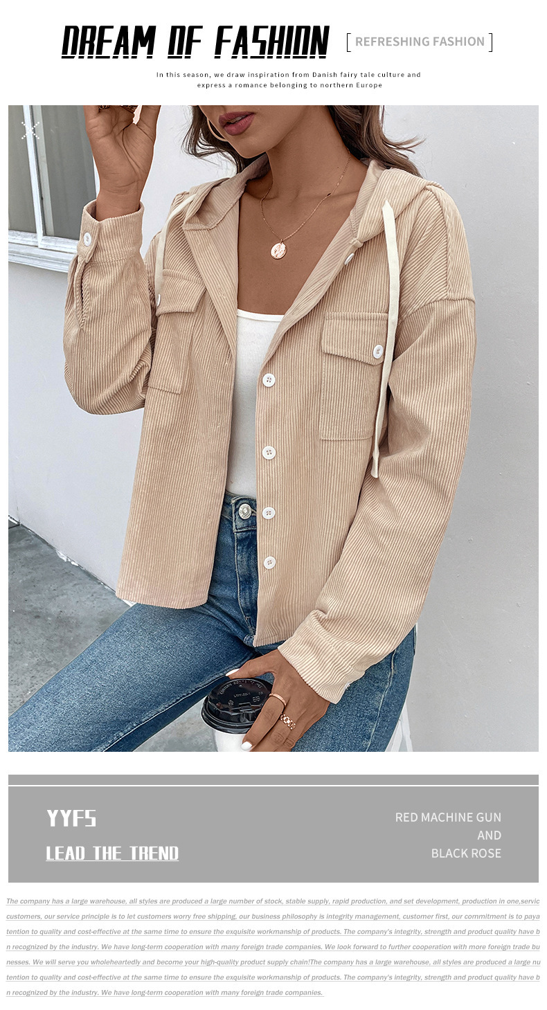 Veste Cardigan Décontractée à Boutons à Revers de Couleur Unie_voghion.com