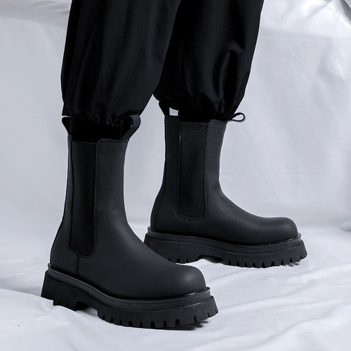 Chelsea Boots Men's British-style High-Top Trench Boots Men's High-Top Motorcycle Martin Boots 9883-R