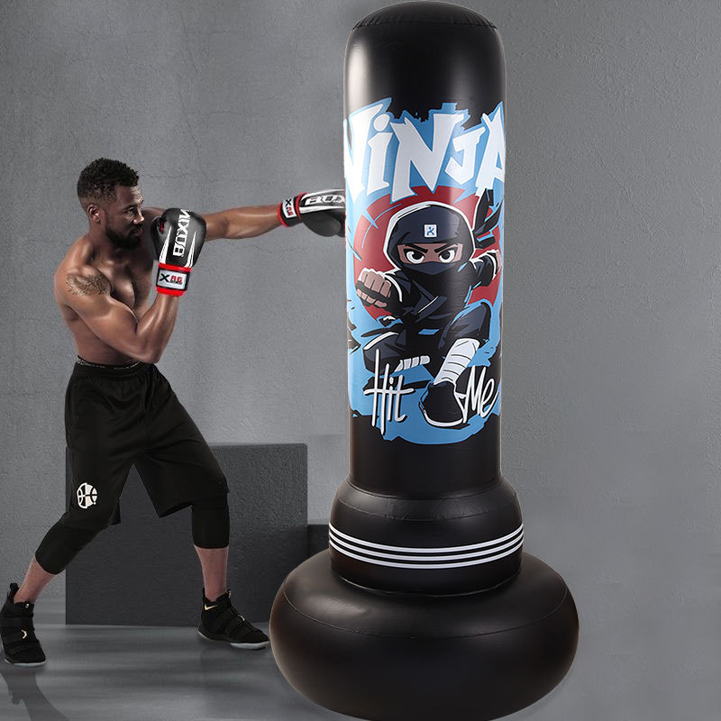 Thickened Fitness Adult Inflatable Sandbag, Kidsren's Inflatable Boxing Column, Tumbler Sandbag, Exercise Venting Strike Column