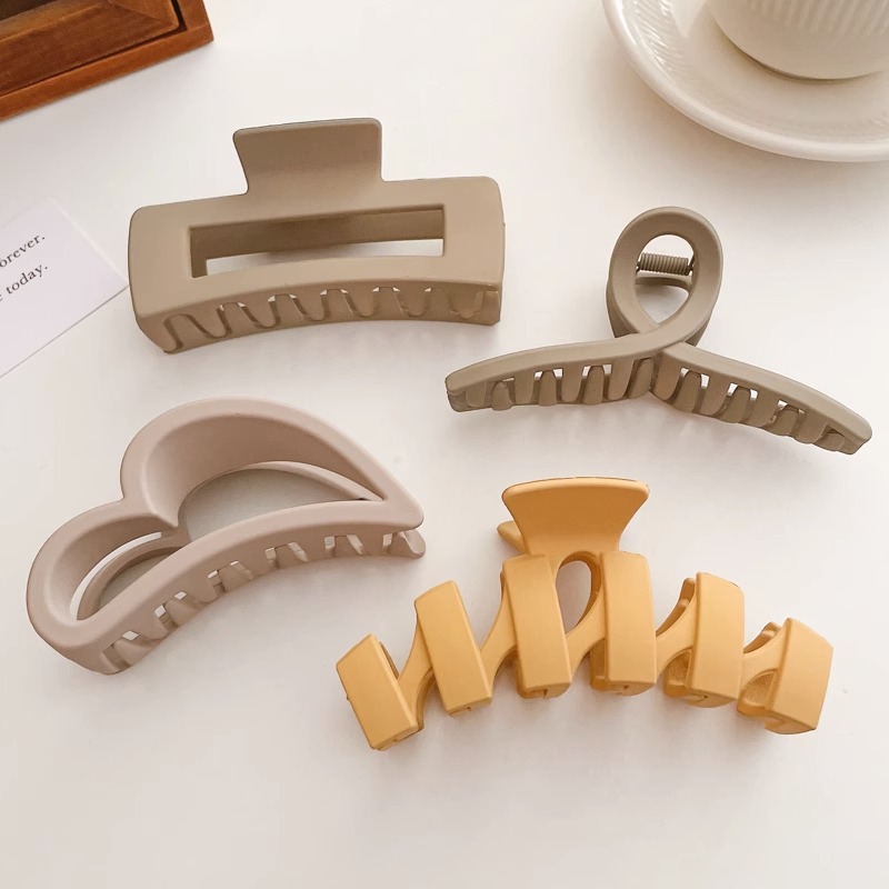 Horquilla de acrílico de las mujeres cuchara trasera updo clip de pelo grande celebridad de Internet elegante tiburón clip tocado simple horquilla