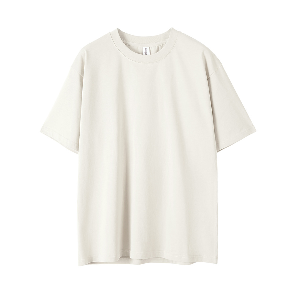 AG260 g 32 camisetas pesadas de algodón puro con hombros caídos, camiseta de manga corta de marca de moda suelta de gran tamaño personalizada