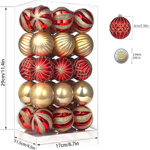 Christmas decoration 6cm plastic ball party pendant hanging ball hanging ball classic barrel suit electroplating ball Christmas ball
