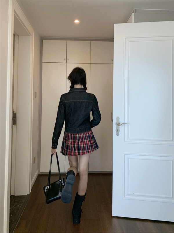 上衣外套短款秋冬季2025新款小个子外穿长袖辣妹牛仔夹克女上衣潮|undefined