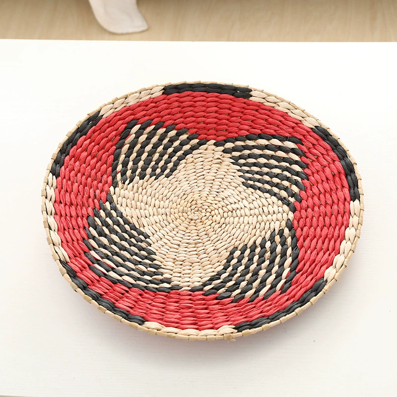 Пятно ins скандинавский ветер соломенные настенные украшения круглые утолщенные чистые ручные тканые стены фермерского дома для отдыха оптом