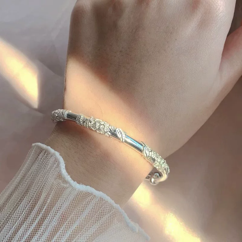 Серебряное браслет, легкая цепочка, образец серебра 925
