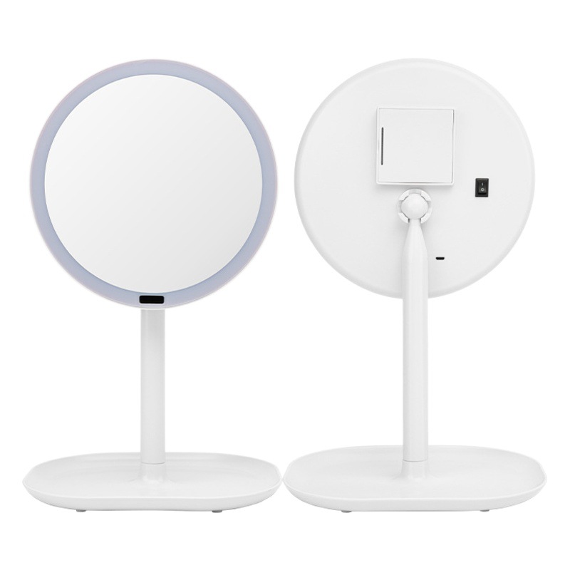 Jiayao espejo de maquillaje de inducción de cuerpo humano inteligente con luz LED espejo luminoso escritorio ins escritorio avanzado espejo de belleza