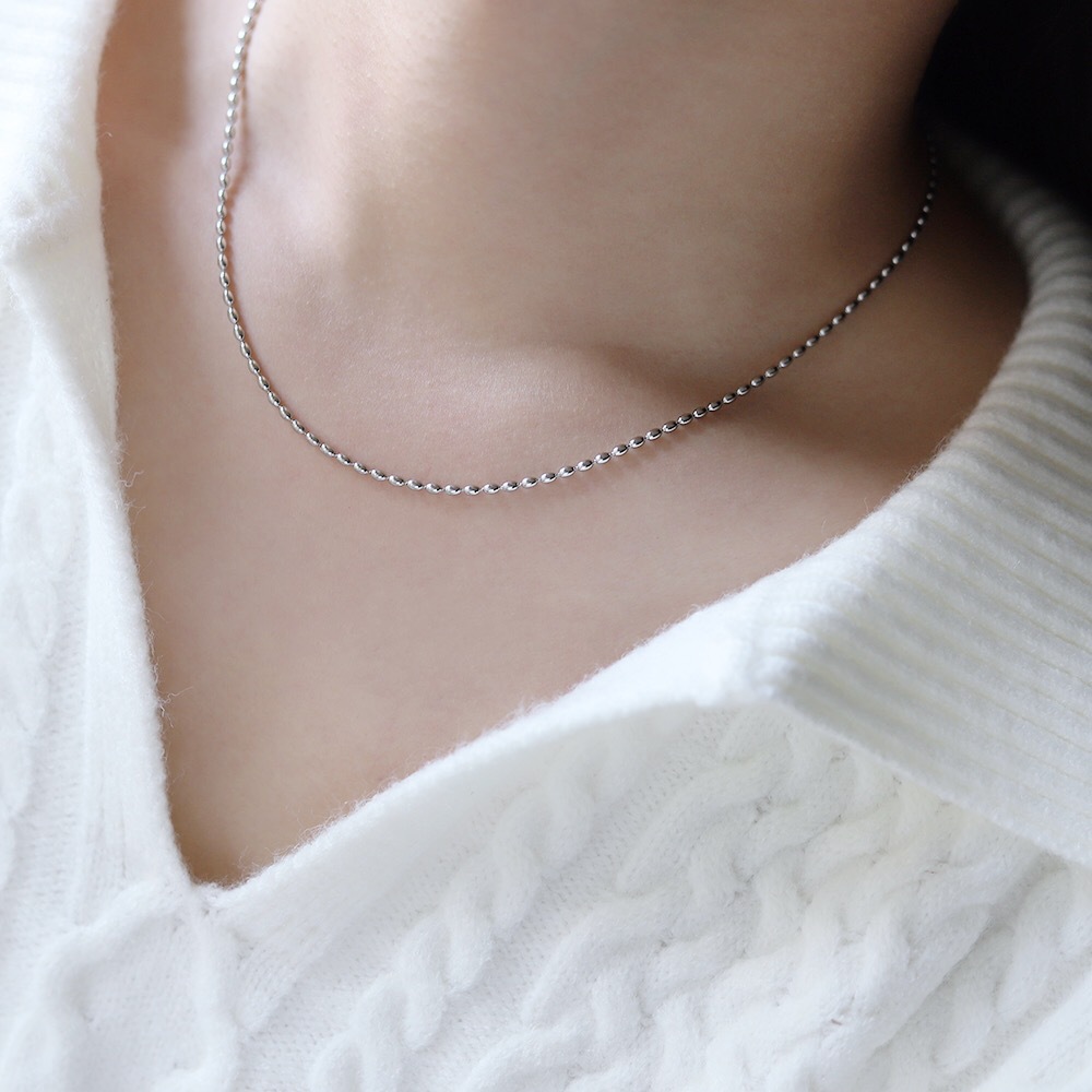 Simple Style Solid Color Titanium Steel Necklace 1 Piece