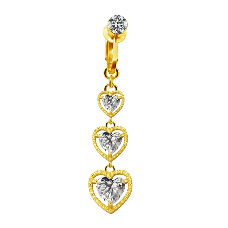 Аксессуар сердце форма, пирсинг пупка, кулон, европейский стиль