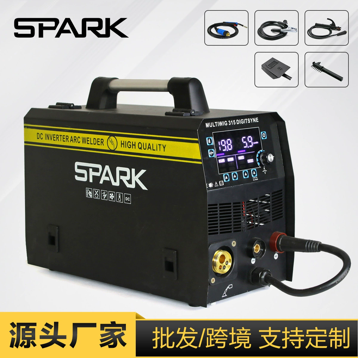 Трансграничный поиск внешней торговли газообразный бесгазный сварочный шов аргон-дуговый сварочный ЖК-экран многофункциональный электросварочный аппарат MIG/MMA/TIG
