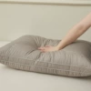 Low Pillow Bilateral Three-dimensional-Flower Silk Pillow Gray