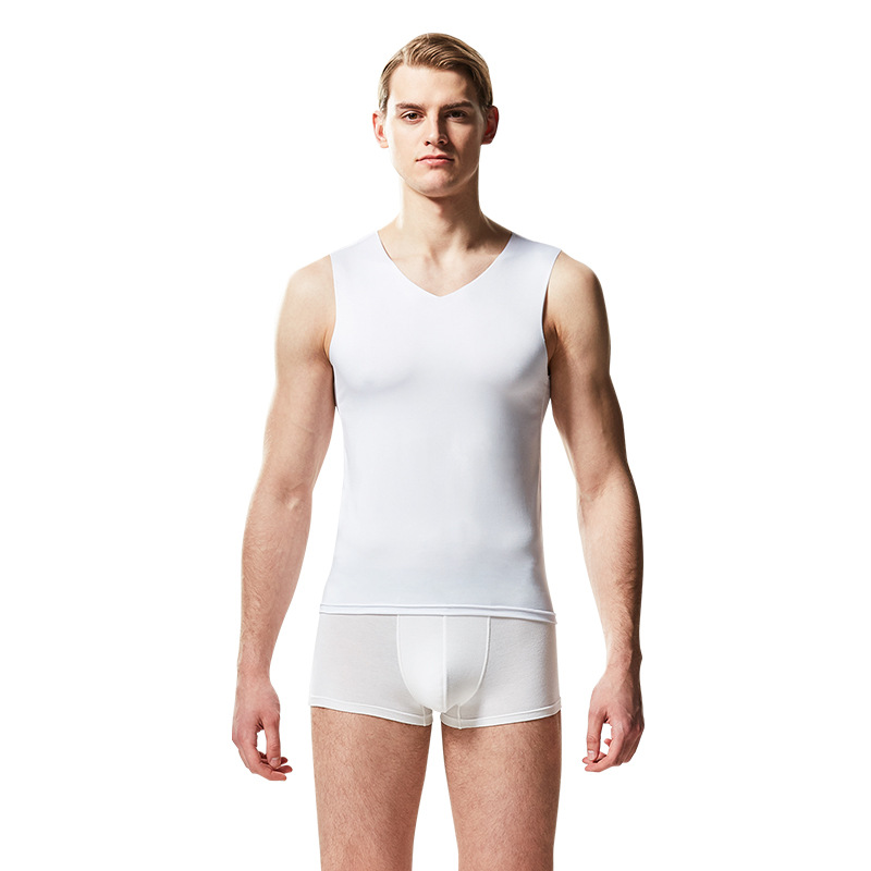Binghua White-wide V-neck