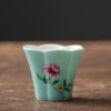 Sunny Mountain Blue Dielianhua Flower Mouth Cup