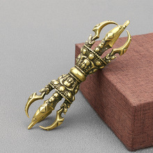 金刚杵创意手作古铜工艺品收藏摆件仿古玩铜器西藏降魔杵法器批发