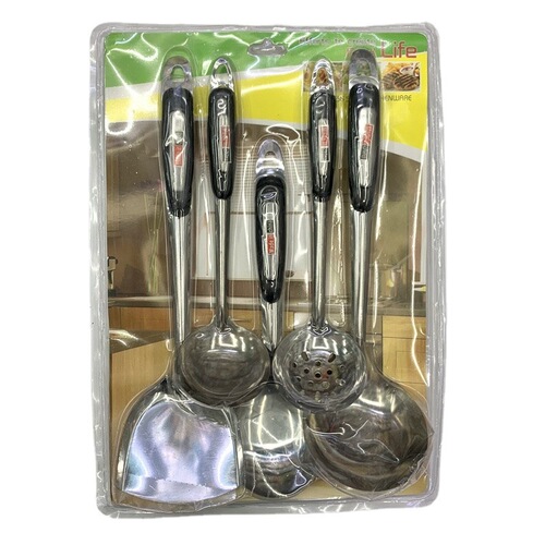 410 stainless steel spoon, shovel, spoon, colander, spatula, five-piece tableware set, spatula and spoon set, household kitchen utensils