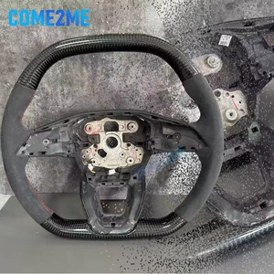 Suitable for Audi A5L e-tron/GT B10 carbon fiber material left and right suede modified steering wheel