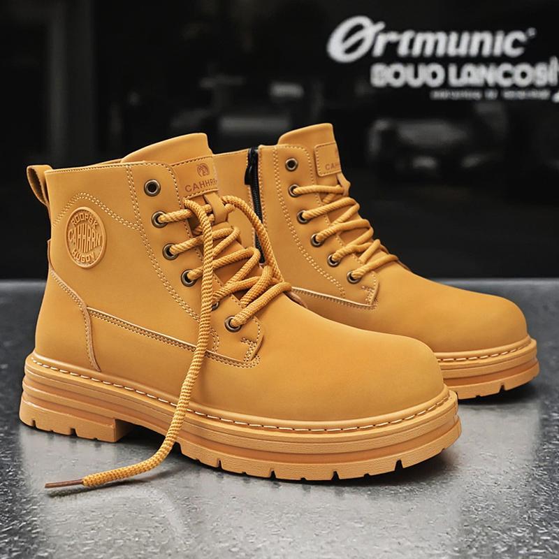 0253 High-Top Boots British Style Workwear Motorcycle Shoes Versatile Casual Shoes Trendy Shoes Outdoor Men's Shoes