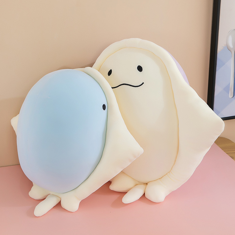 Nueva muñeca de rayas de dibujos animados, juguete de peluche, pez diablo marino, almohada de animal, cojín de sofá para niñas