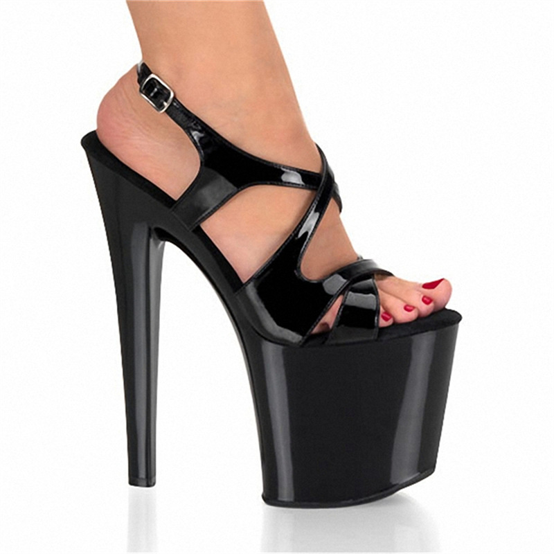 26cm Xianqi vestido de noche todo fósforo tacones altos odio cielo sandalias de tacón de aguja altas interpretación de banquete música vocal zapatos de prueba de arte