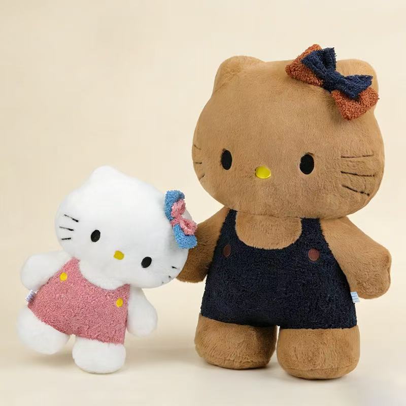 Cute Hello Kitty Kt Oversized Dressed Black Plush Doll Toy Stuffed Animal Children's Birthday Wholesale Cute Hello Kitty Kt Oversized Dressed Black Plush Doll Toy Stuffed Animal Children's Birthday Wholesale