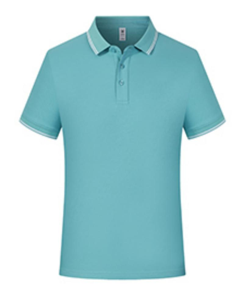 Summer Ice Silk DuPont Sorona Cool Sensación Segunda Clase Cuello Color Solapa Camiseta POLO Manga corta cabello de una pieza