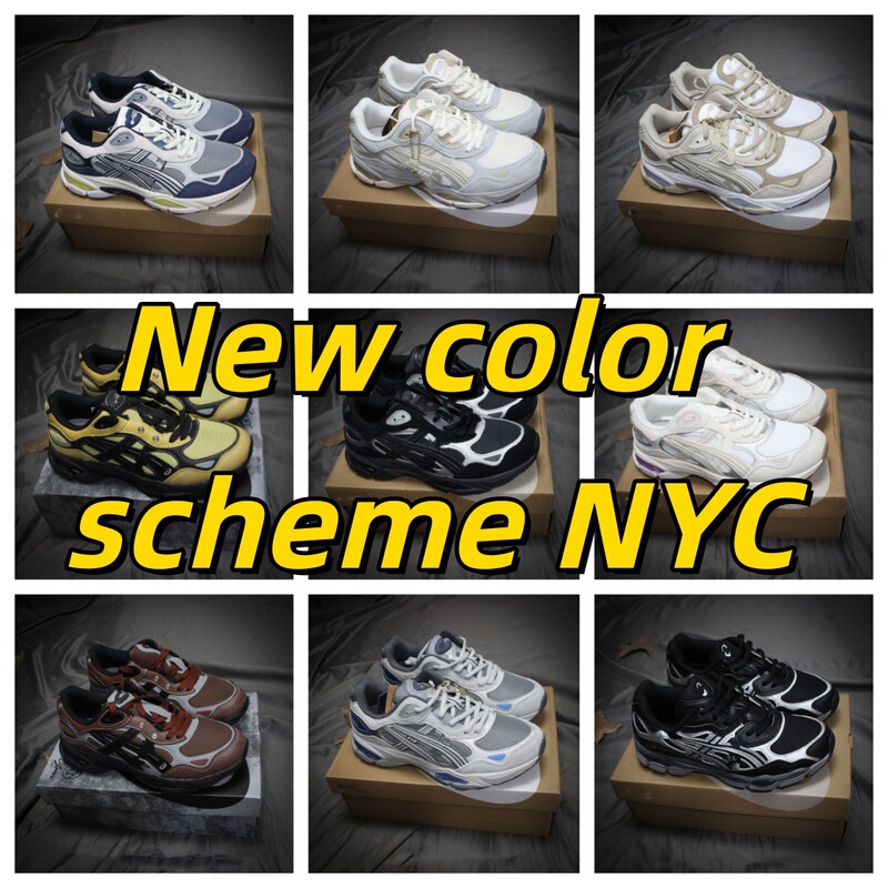 New Gel-Nyc2.0 Sports Shoes, Cushioning and Height-Increasing, Anti-Slip, Wear-Resistant, Casual, Retro Running Shoes for Men and Women Nv