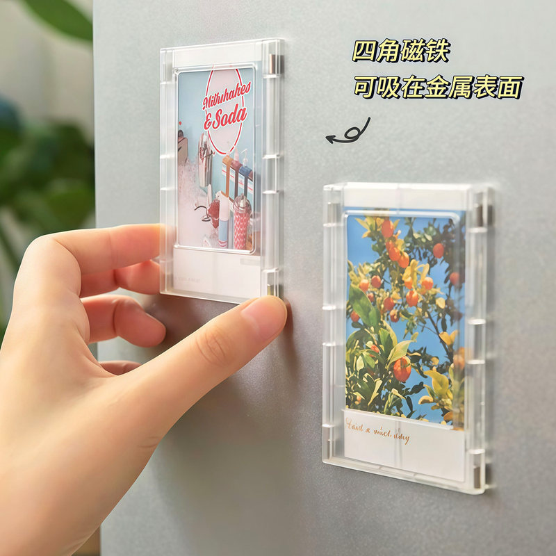 Polaroid Photo Frame Fridge Magnet Creative Trendy Ins-Style 3inch Photo Holder Magnetic Frame