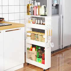 Slotted storage shelf, kitchen pull-out organizer, narrow gap hole board with hooks, bathroom door hinge rack