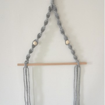 Colgante de cuerda de algodón gris simple 45*30