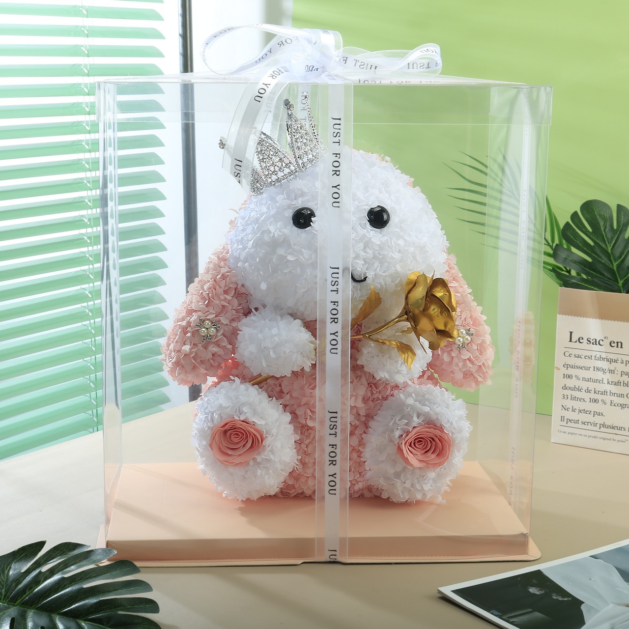 Oso de rosas de espuma eternas, regalo de San Valentín, suministro para floristería, dropshipping transfronterizo, venta al por mayor