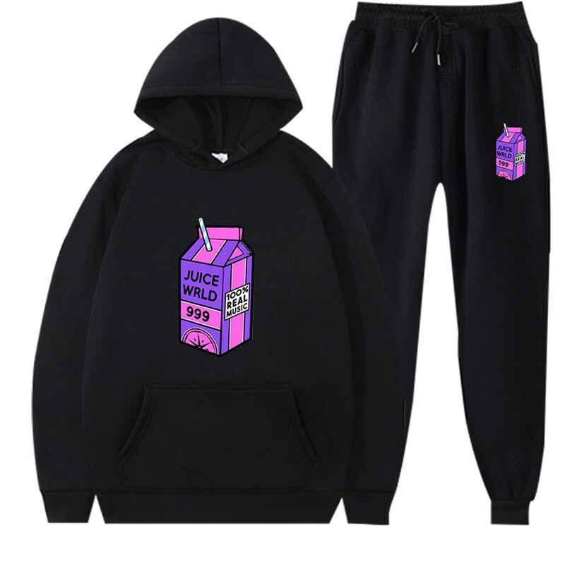 European and American Trendy Juice Wrld Rap Hip Hop Music Hoodie Warm Set European and American Trendy Juice Wrld Rap Hip Hop Music Hoodie Warm Set