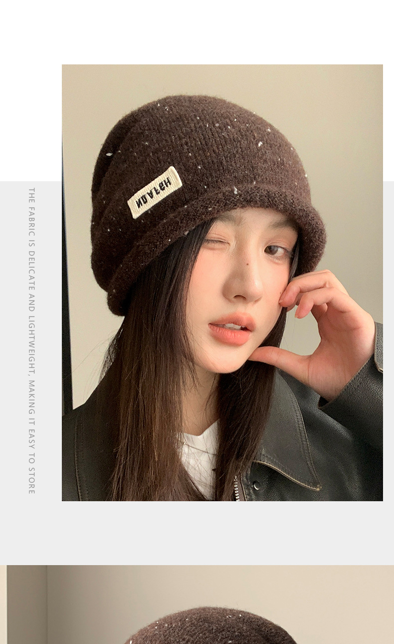 Koreanische Version Herbst/Winter 2025: Lässige Beanie für Damen mit großem Kopfumfang, figurformend, vielseitig und warm._voghion.com