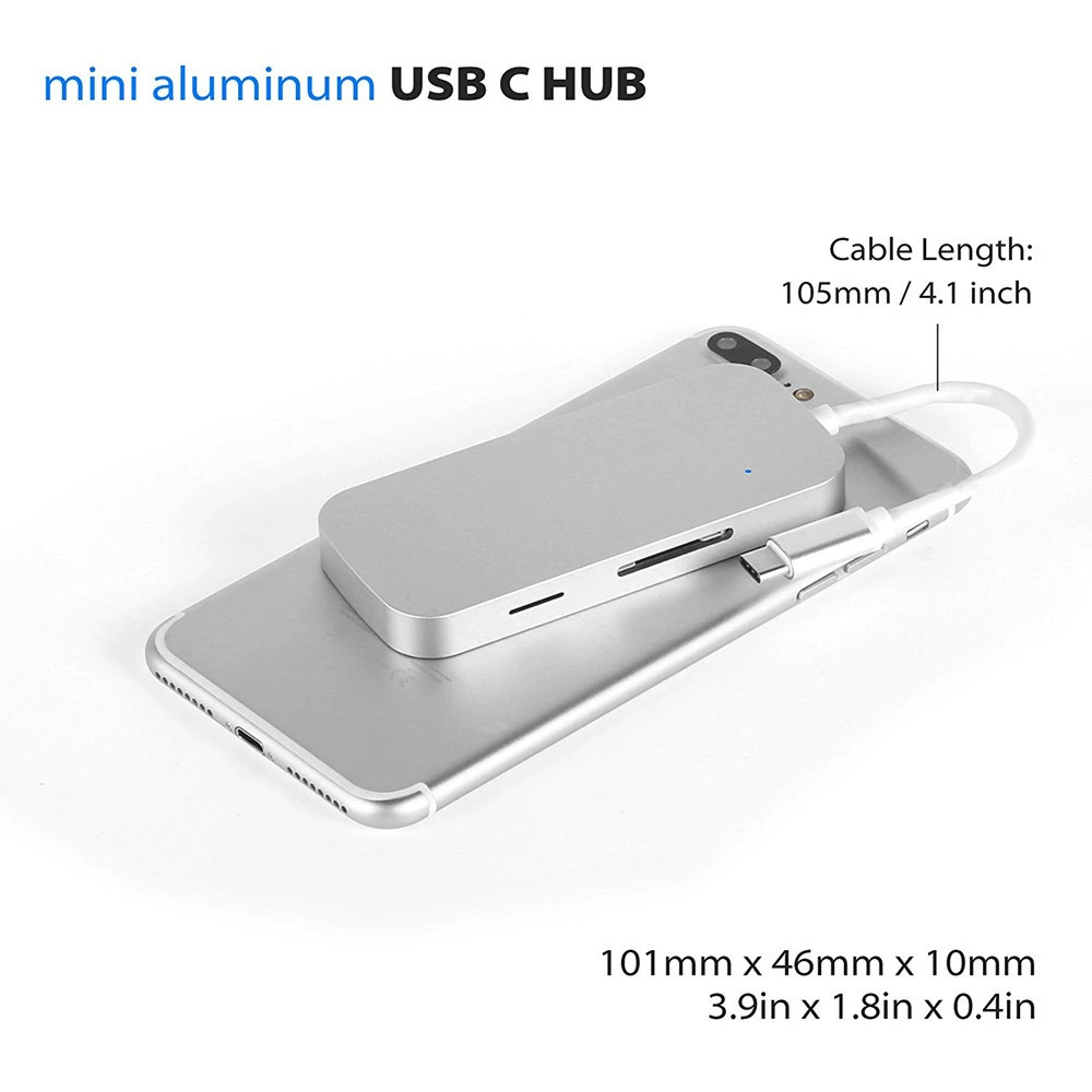 Тонкий алюминиевый сплав Type-C3.0 COMBO USB3.0 HUB, док-станция считыватель SD/TF3.0