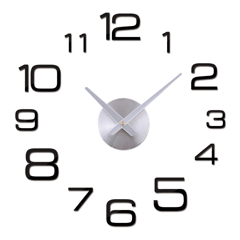 [직경 50-70cm] 검정색 숫자 + 실버 시계 다이얼 포인터
