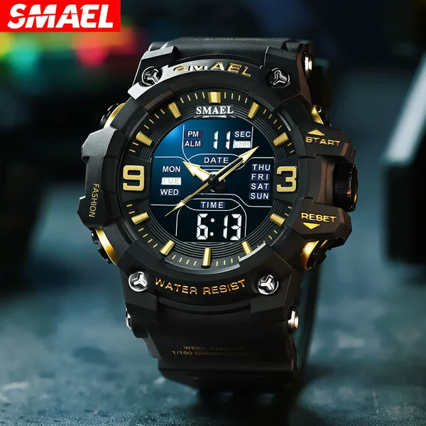 Smael New Men's Watch Multi-Functional Sports Waterproof Digital Watch Student Watch