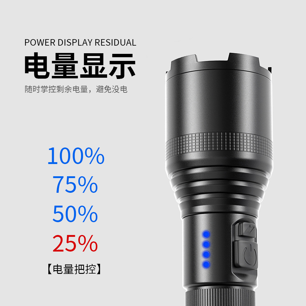 Nueva linterna transfronteriza zoom telescópico láser blanco al aire libre impermeable multi-función resaltar Super lámpara de resistencia de largo alcance