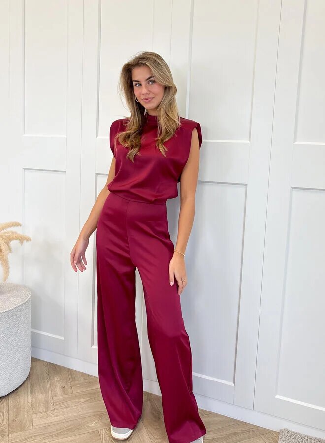Summer Backless Evening Dress Jumpsuit For Women Solid Color Casual Straight Leg Trousers Long Pants_ecoleips.com