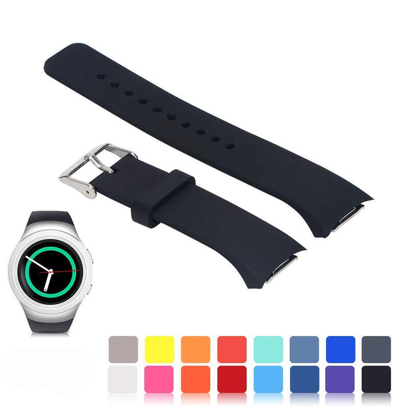 For Samsung S2 R720/R730 Silicone Strap Samsung Gear S2 Watch Solid Color Replacement Wristband