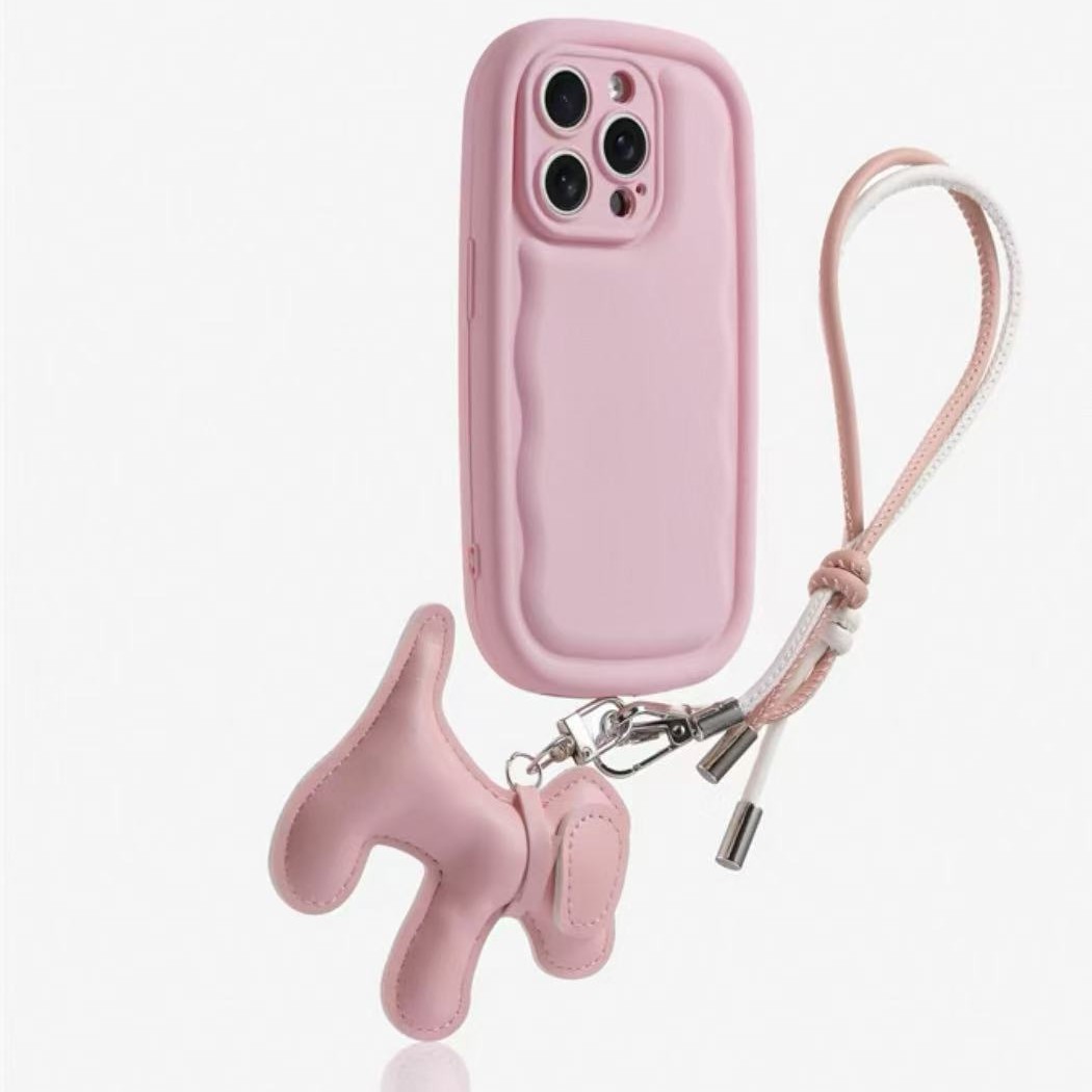 Cáscara de jabón de color sólido 16ProMax cordón de perro de dos colores iphone14 para Apple 15 pareja 13 nuevo 16 suave