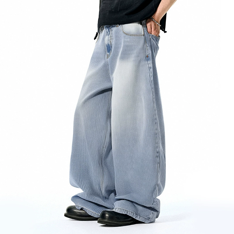 Яркая мужская одежда | бамбуковые джинсы ятаган 25 весна и лето новые Clenfit уличные широкие брюки свободные повседневные брюки