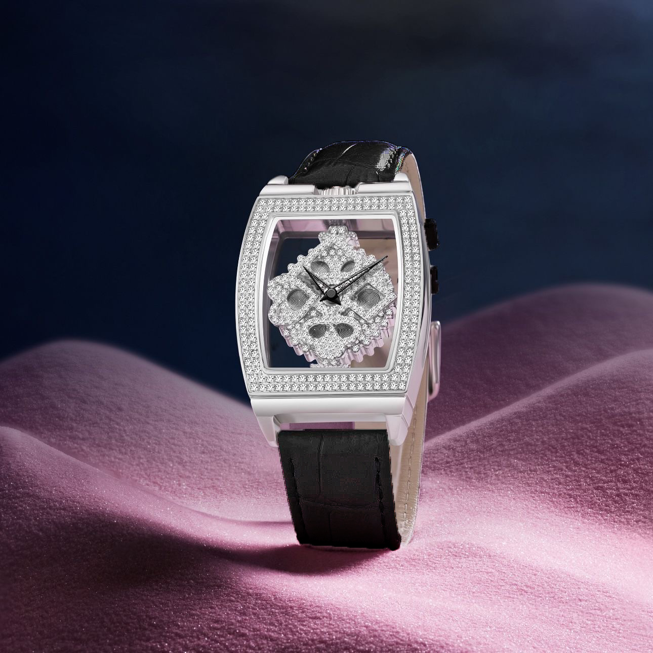 Orologio donna elegante poker dea con quadrante scheletrato_voghion.com
