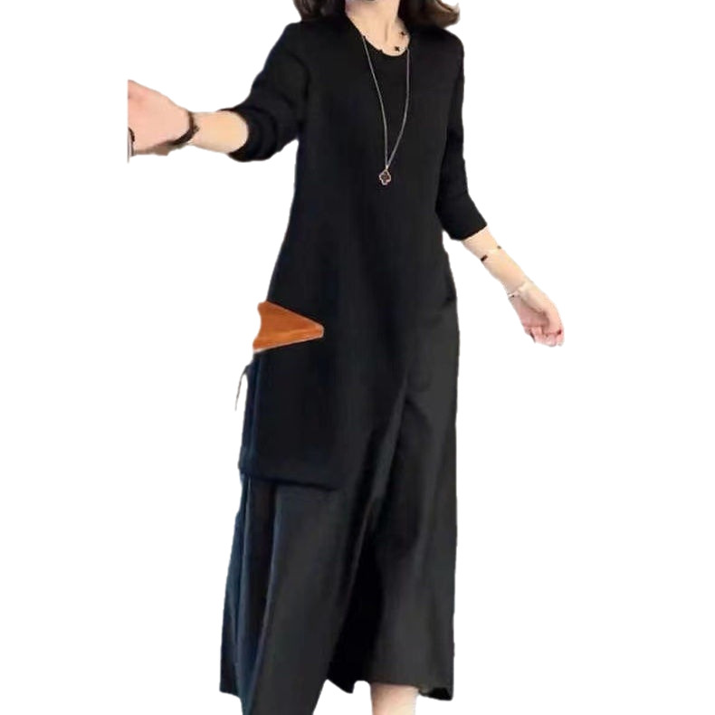 フランスは偽の2つのワンピースの女性をつなぎ合わせます。2024春の新型はゆったりしていて、やせています。