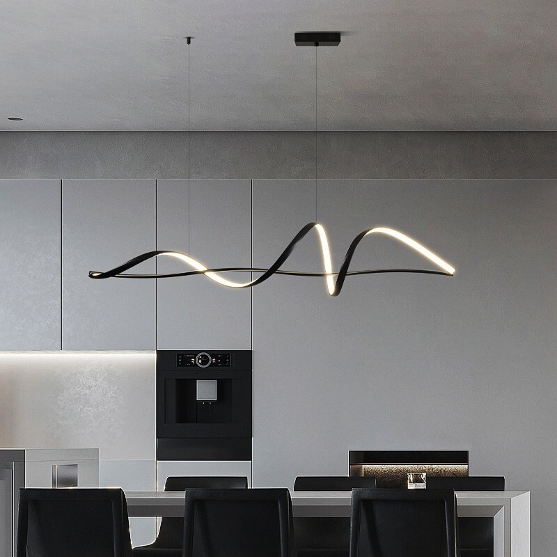 Restaurant Chandelier Modern Simple Internet Celebrity New High-End Normcore Strip Home Stylish Elegant Scandinavian Dining Room Main Light