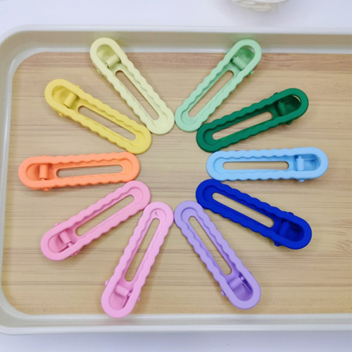6cm Candy-Colored BB Clip, U-Shaped Traceless Duckbill Clip, Matte Frosted Finish with Smooth Touch, Lacquered Hairpin, Girls' Bangs Clip, Side-Swept Clip