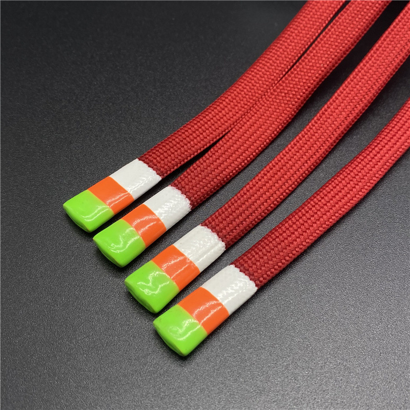 厂家定 制滴胶头 硅胶头扁绳单色多色滴胶头腰绳 可丝印logo