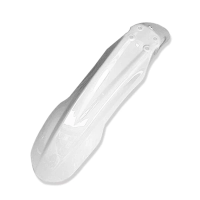 Motorcycle Fender — and rear fender battery cover - front-mud-tile-white