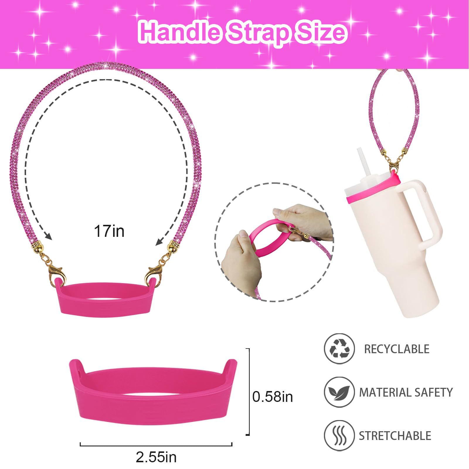 120g Weight Cup Sleeves Kitchen and drinking utensils 1 Set Quantity Daily Occasion Silica Gel Material Star, Red Heart Pattern Casual Style Casual Star Red Heart Silica Gel Cup Sleeves 1 Set 4