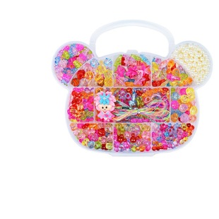 Children's Beaded DIY Handmade Materials for Girls to Wear Beads Bracelets Necklaces Jewelry Concentration Training Educational Toys